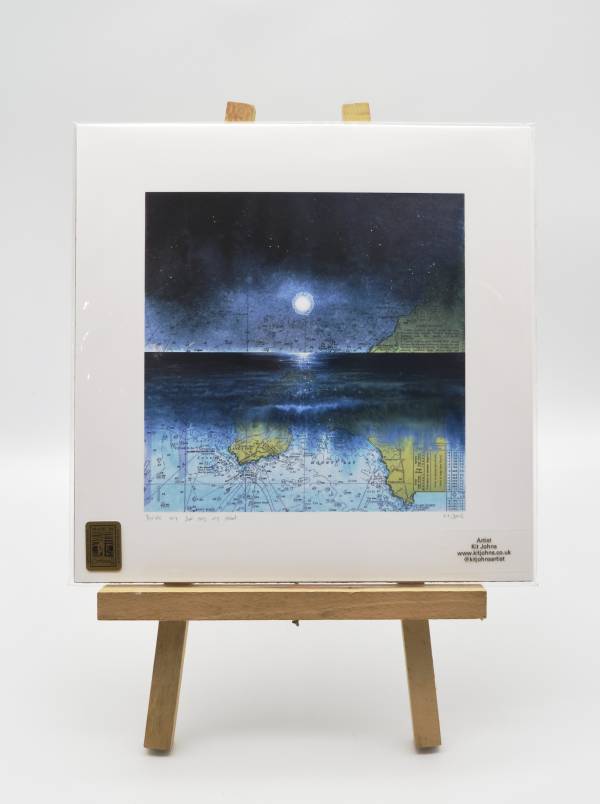 - a , Print by Kit Johns, measuring 14 x 14 cm (H x W) framed at 21 x 21 cm £20